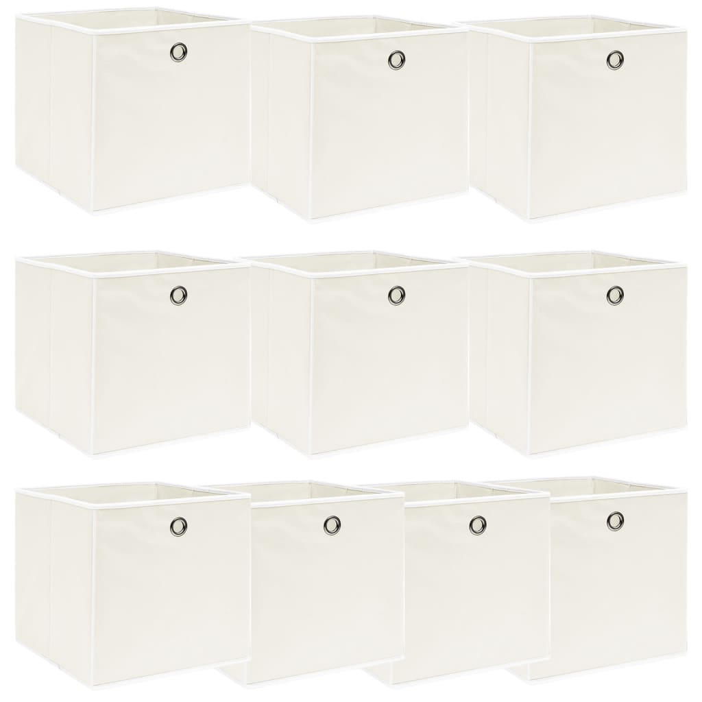 Caja De Almacenaje Con Tapa 4 Uds Tela Azul Celeste 32X32X32 Cm