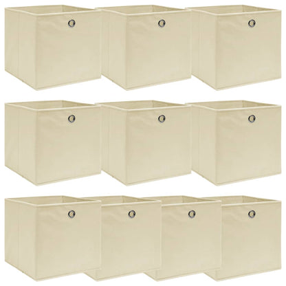 Caja De Almacenaje Con Tapa 4 Uds Tela Azul Celeste 32X32X32 Cm