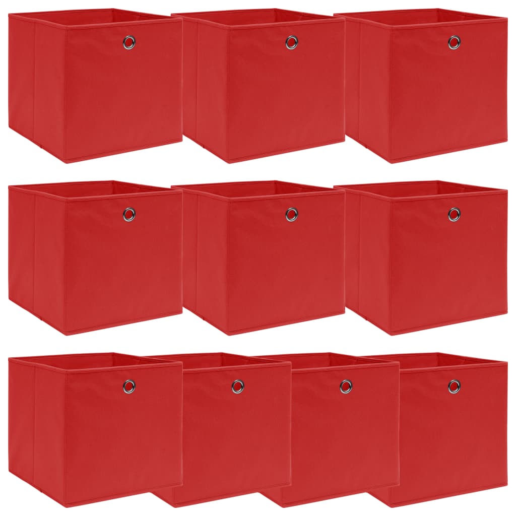 Caja De Almacenaje Con Tapa 4 Uds Tela Azul Celeste 32X32X32 Cm