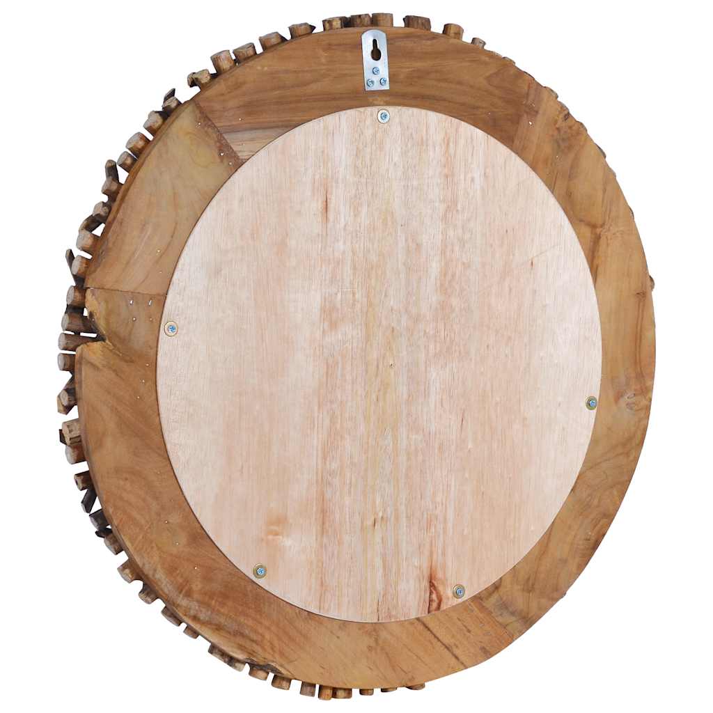 Espejo De Pared Redondo Teca 60 Cm