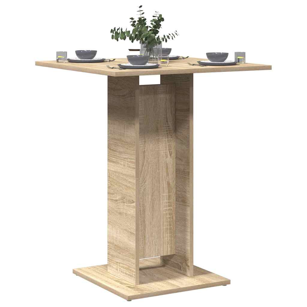 Mesa De Bistró De De 60X60X75 Cm, Fabricada En Madera De Ingeniería