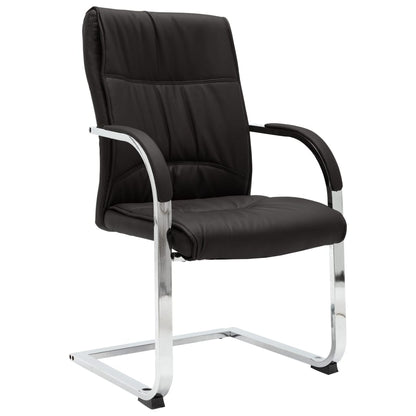Silla De Oficina Voladiza De Cuero Sintético