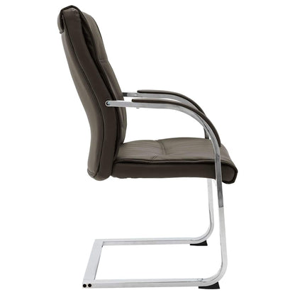 Silla De Oficina Voladiza De Cuero Sintético