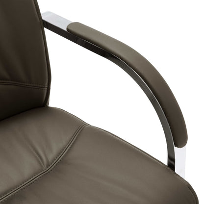Silla De Oficina Voladiza De Cuero Sintético