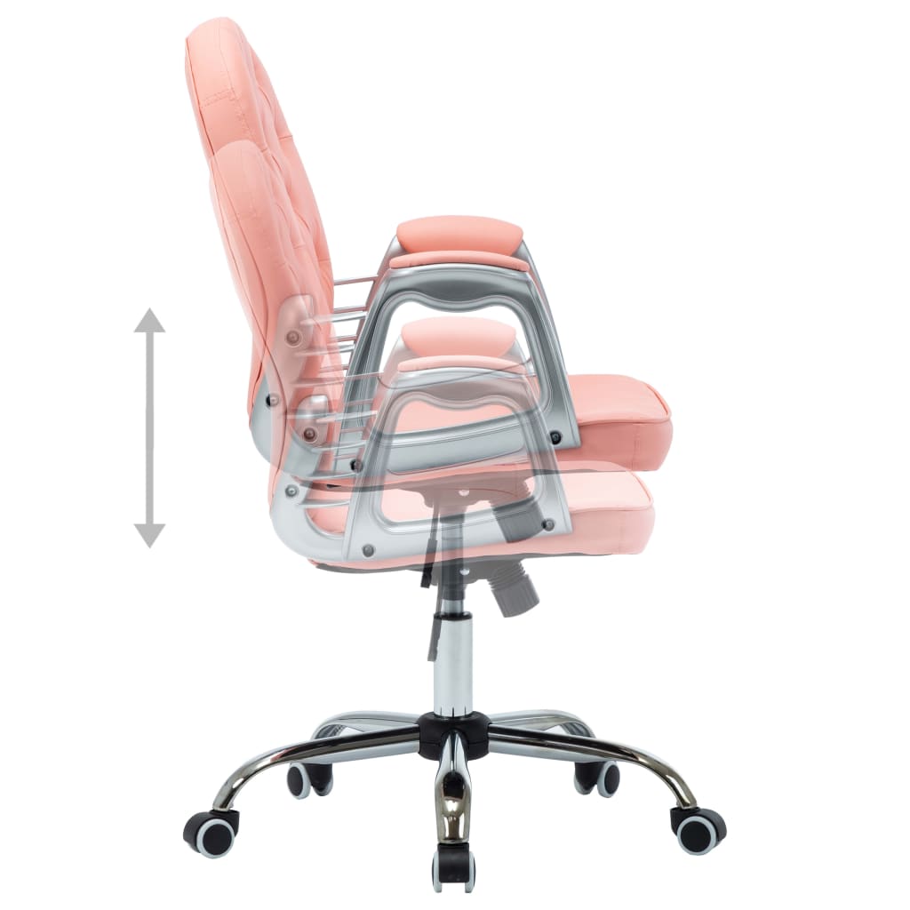 Silla De Oficina Giratoria De Cuero Sintético