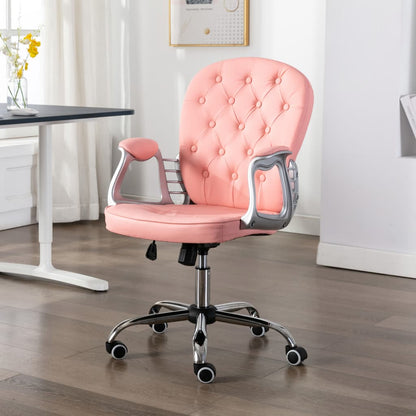 Silla De Oficina Giratoria De Cuero Sintético