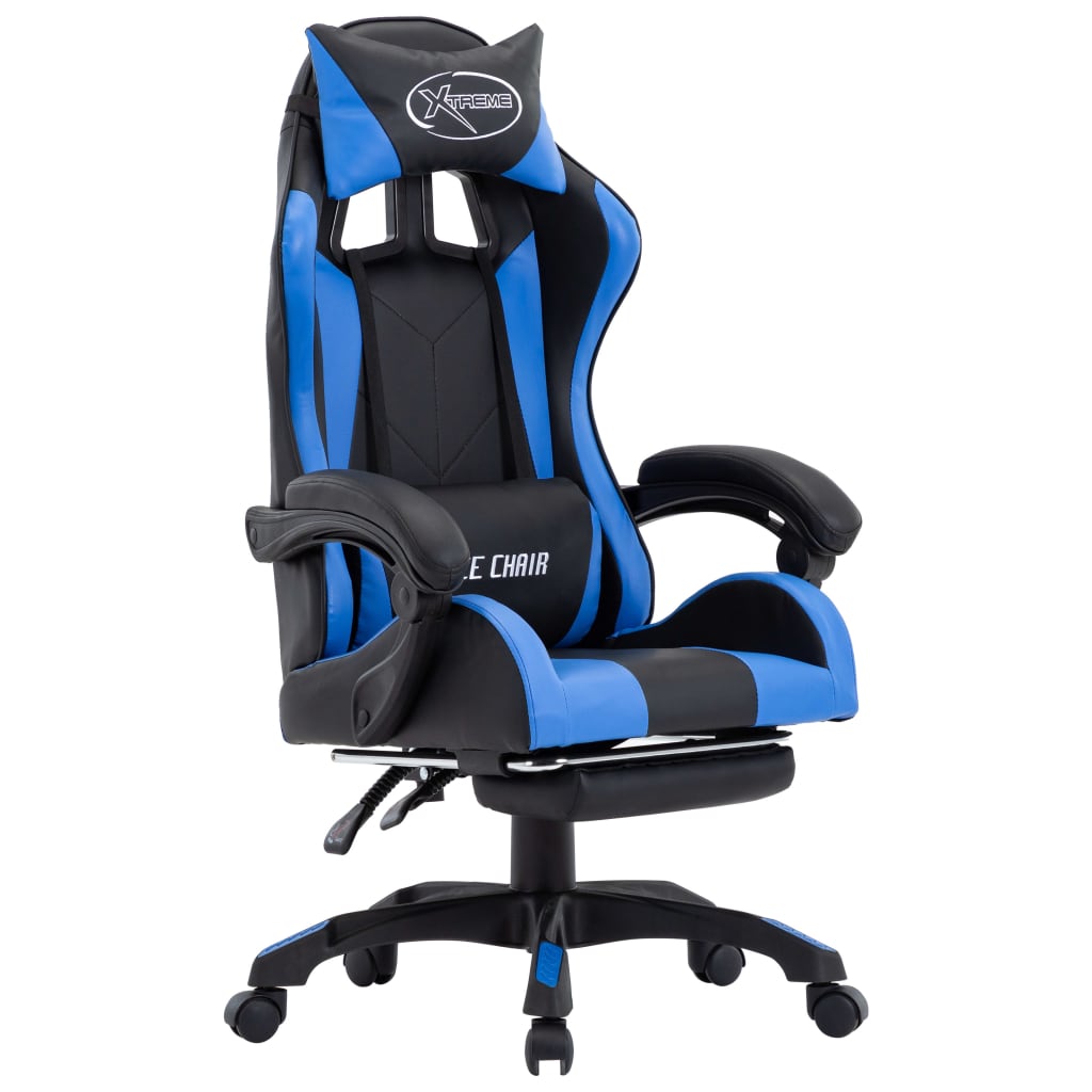 Silla Gaming Con Reposapiés Cuero Sintético