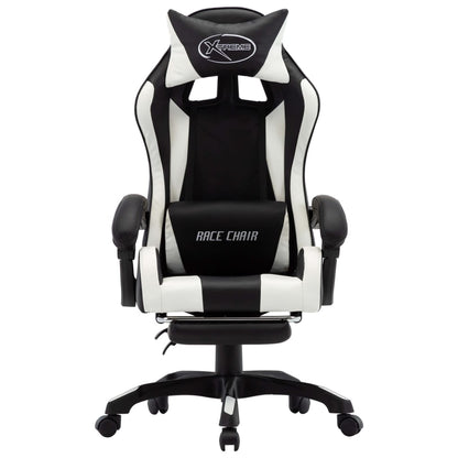 Silla Gaming Con Reposapiés Cuero Sintético