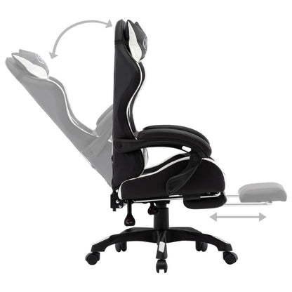 Silla Gaming Con Reposapiés Cuero Sintético