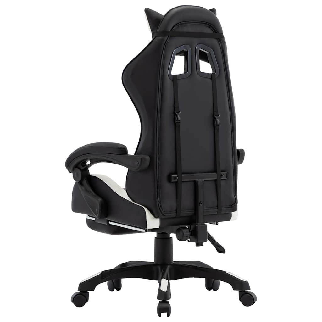 Silla Gaming Con Reposapiés Cuero Sintético