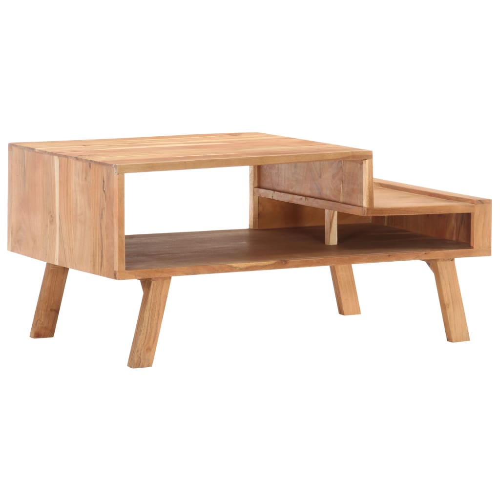 Mesa De Centro De Madera Maciza De Acacia 100X50X45 Cm