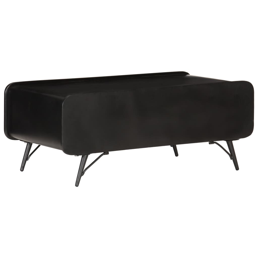 Mesa De Centro Madera Maciza De Mango 100X50X40 Cm