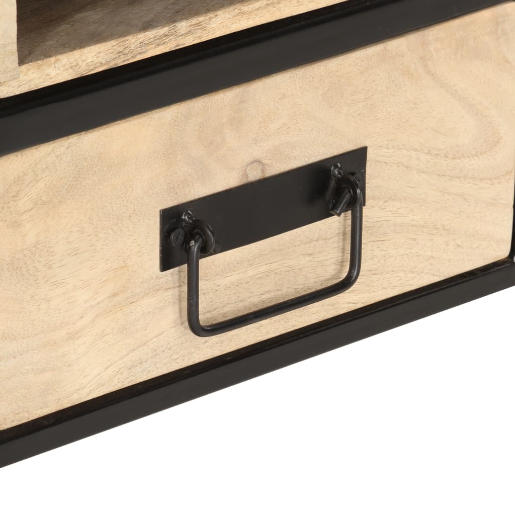 Mesa De Centro Madera Maciza De Mango 100X50X40 Cm