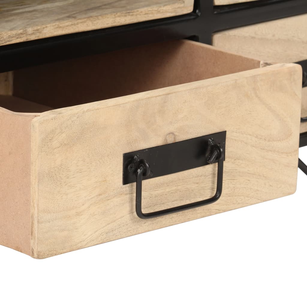 Mesa De Centro Madera Maciza De Mango 100X50X40 Cm