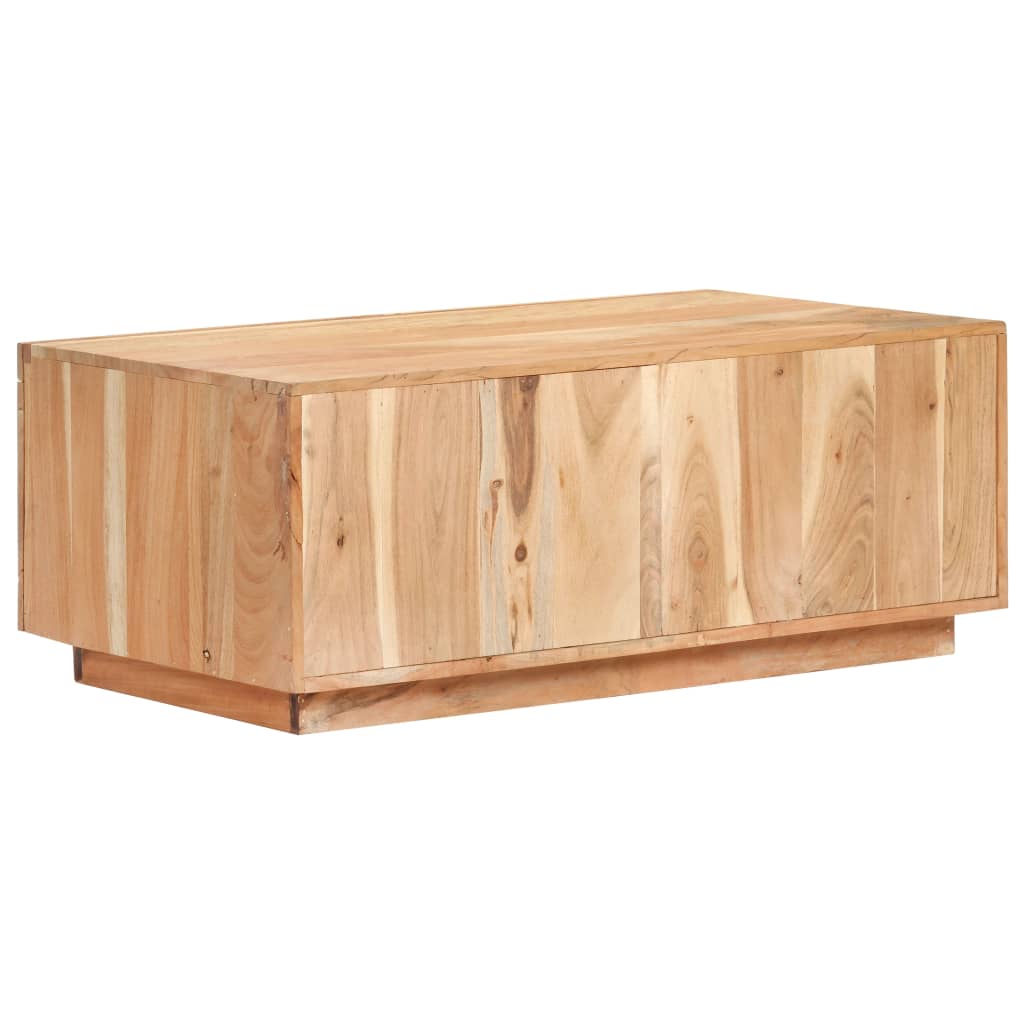 Mesa De Centro De Madera Maciza Reciclada 90X50X35 Cm