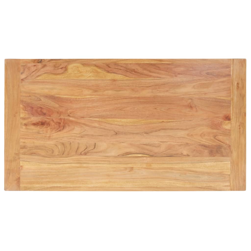 Mesa De Centro Madera Maciza Acacia Acabado Miel 110X60X35 Cm