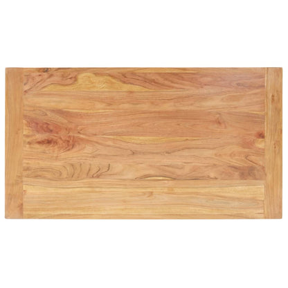 Mesa De Centro Madera Maciza Acacia Acabado Miel 110X60X35 Cm