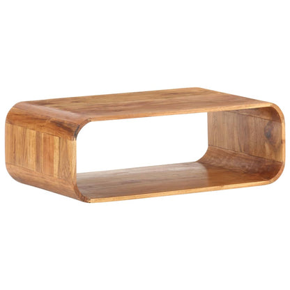 Mesa De Centro De Madera Maciza De Acacia 90X50X30 Cm