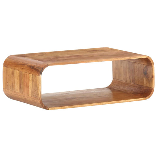 Mesa De Centro De Madera Maciza De Acacia 90X50X30 Cm