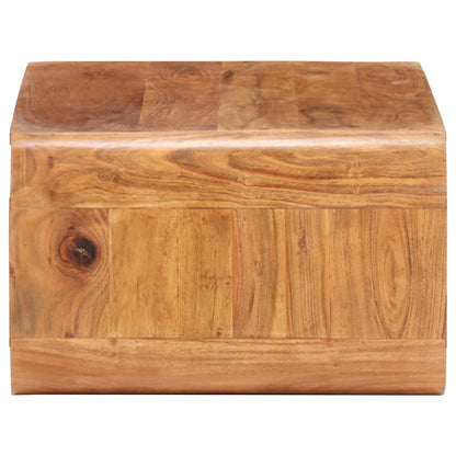 Mesa De Centro De Madera Maciza De Acacia 90X50X30 Cm