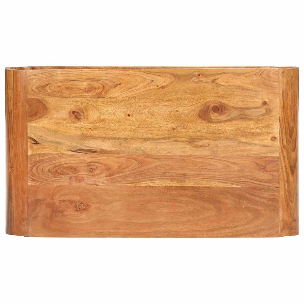 Mesa De Centro De Madera Maciza De Acacia 90X50X30 Cm