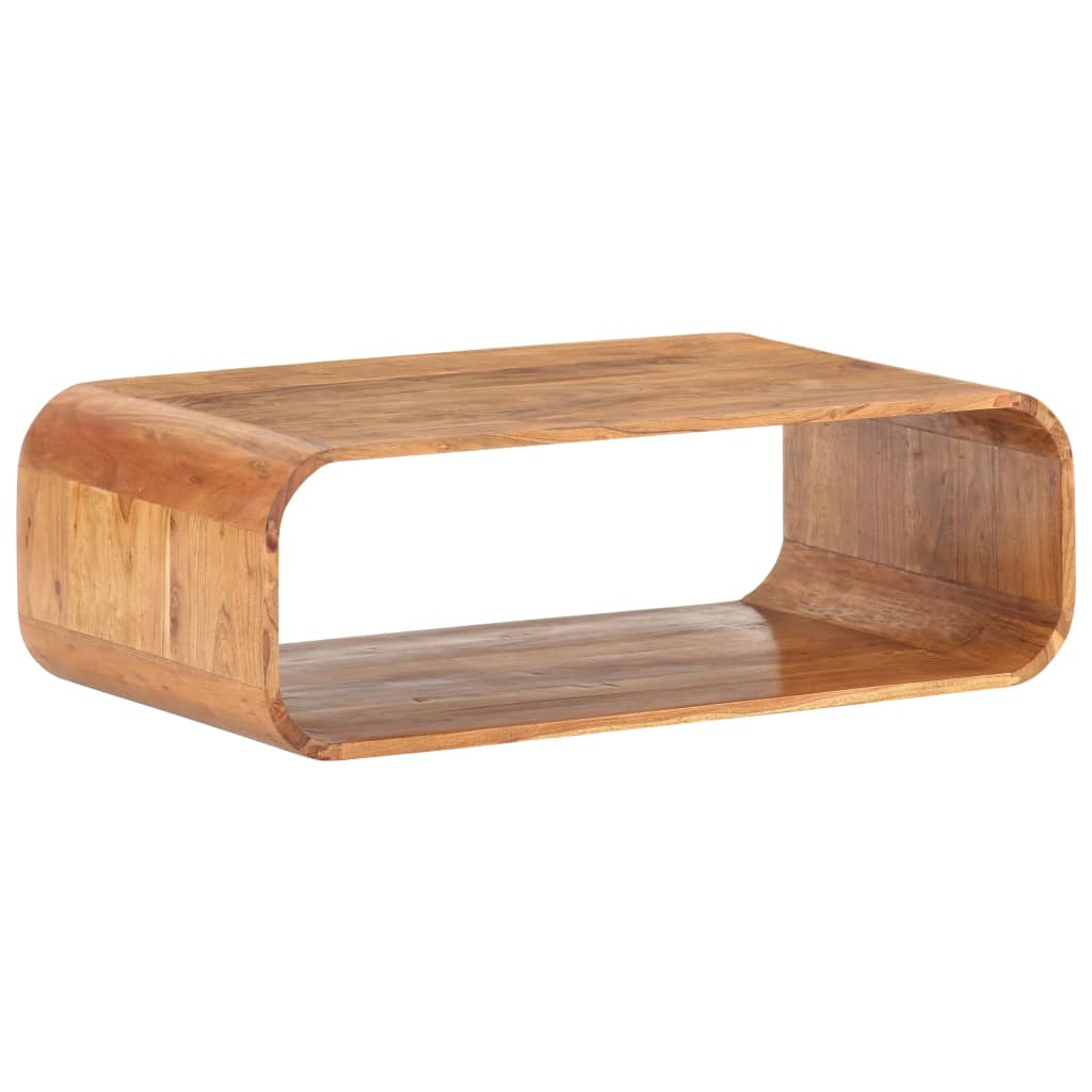 Mesa De Centro De Madera Maciza De Acacia 90X50X30 Cm