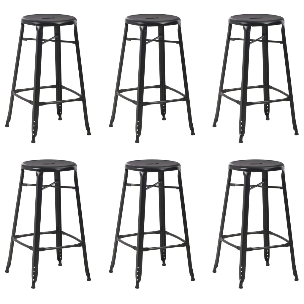 Taburetes De Cocina 6 Unidades Acero
