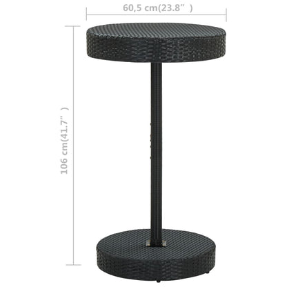 Mesa De Jardín De Ratán Sintético 60,5X106 Cm