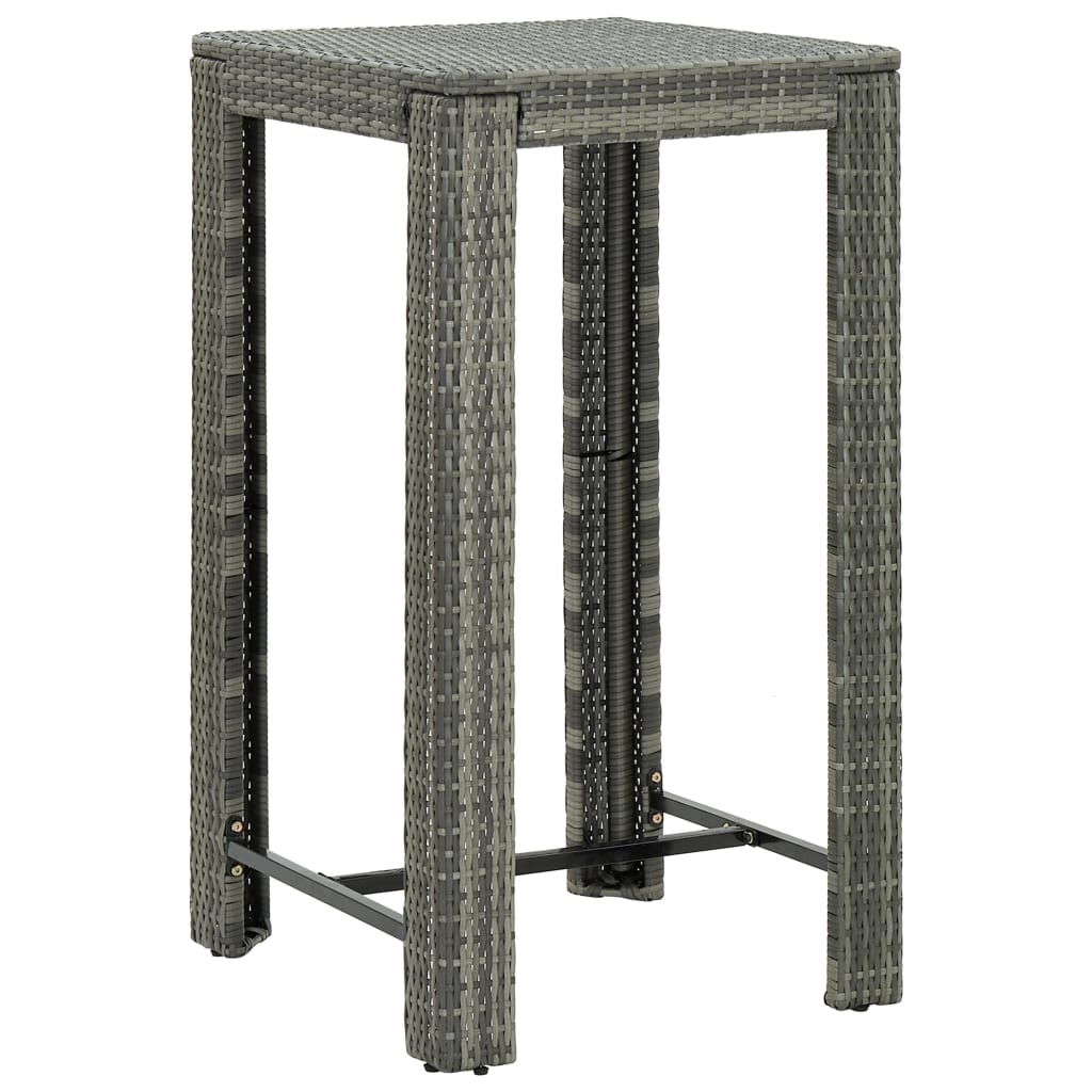 Mesa Alta Para Jardín Ratán Sintético 100X60,5X110,5 Cm