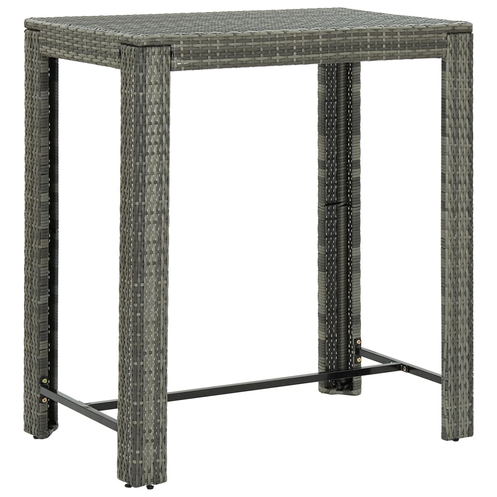 Mesa Alta Para Jardín Ratán Sintético 100X60,5X110,5 Cm