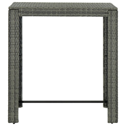 Mesa Alta Para Jardín Ratán Sintético 100X60,5X110,5 Cm