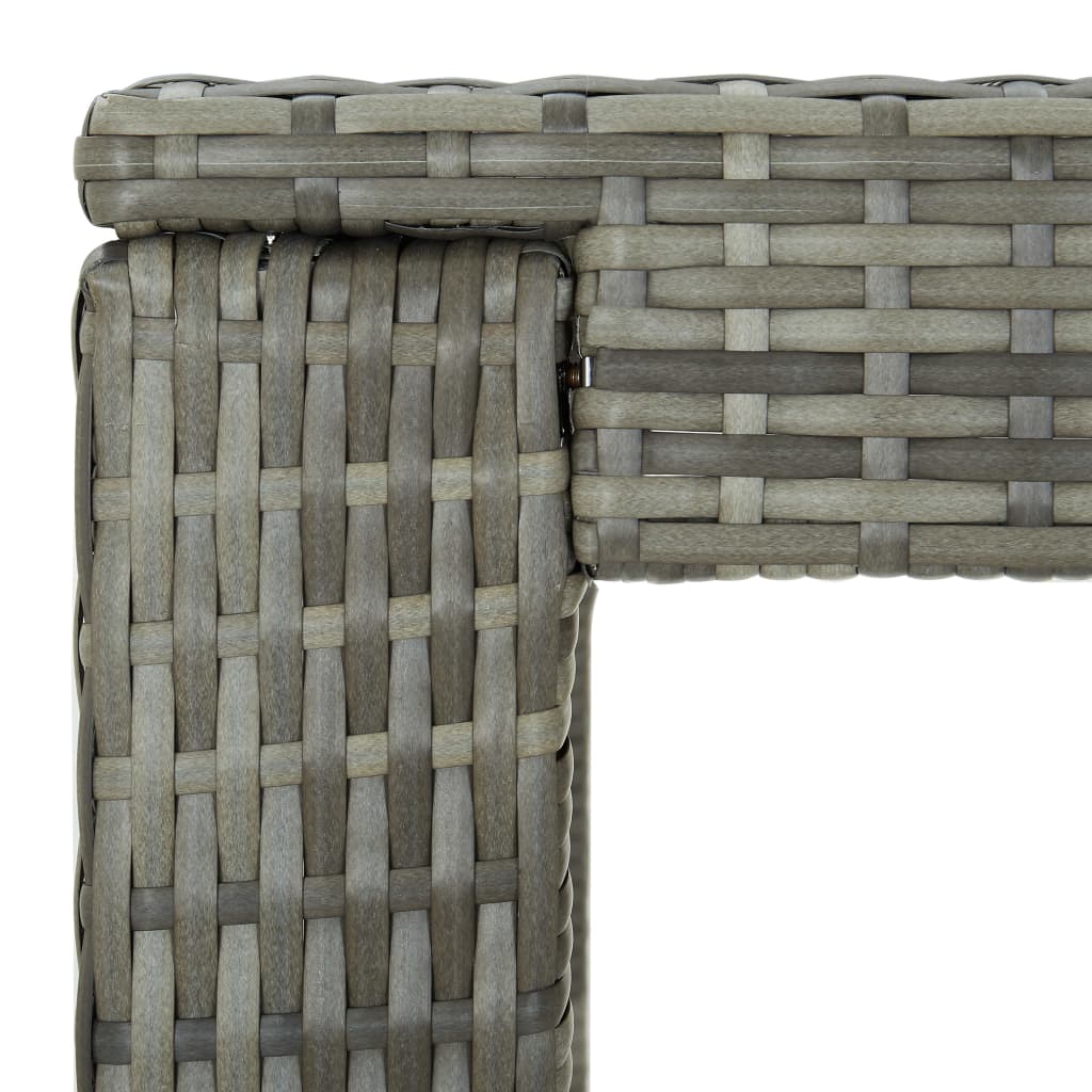 Mesa Alta Para Jardín Ratán Sintético 100X60,5X110,5 Cm