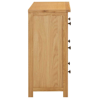 Cajonera De Madera De Roble Macizo 80X35X75 Cm