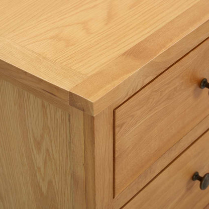 Cajonera De Madera De Roble Macizo 80X35X75 Cm