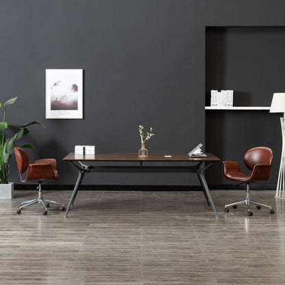 Silla De Oficina Giratoria De Tela Gris Taupe