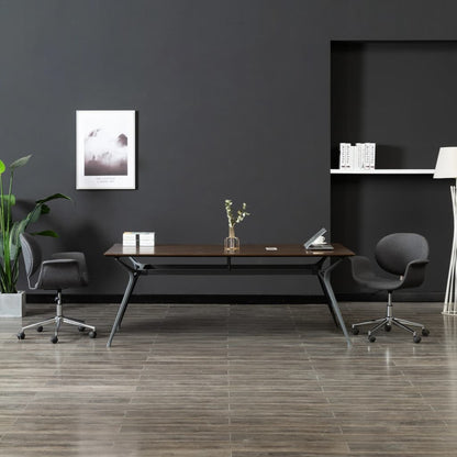 Silla De Oficina Giratoria De Tela Gris Taupe