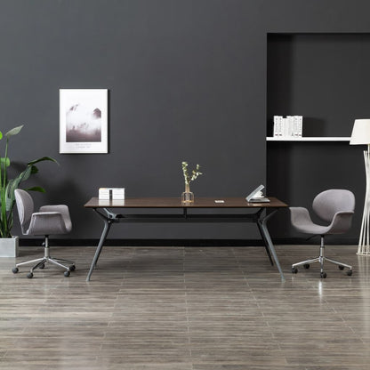 Silla De Oficina Giratoria De Tela Gris Taupe