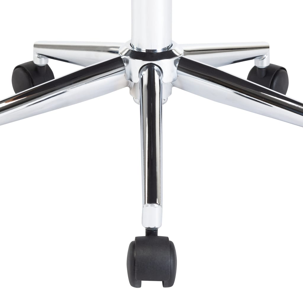 Silla De Oficina Giratoria Madera Curvada Cuero Sintético Negro