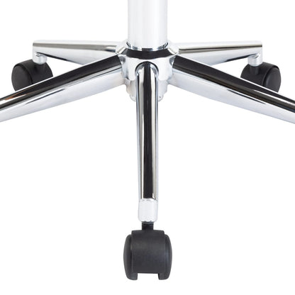 Silla De Oficina Giratoria Madera Curvada Cuero Sintético Negro