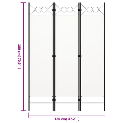 Biombo Divisor De 3 Paneles 120X180 Cm