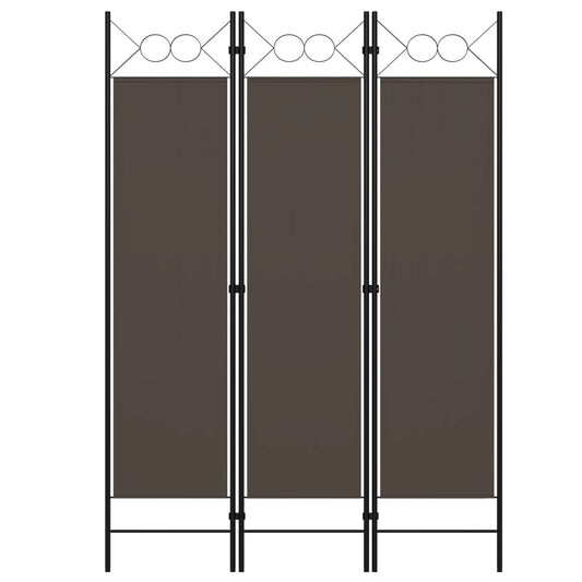 Biombo Divisor De 3 Paneles Gris 120X180 Cm