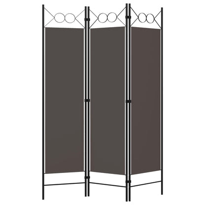 Biombo Divisor De 3 Paneles Gris 120X180 Cm