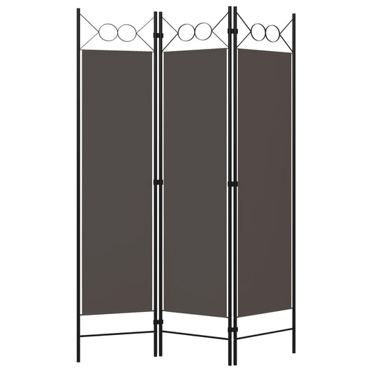 Biombo Divisor De 3 Paneles Gris 120X180 Cm