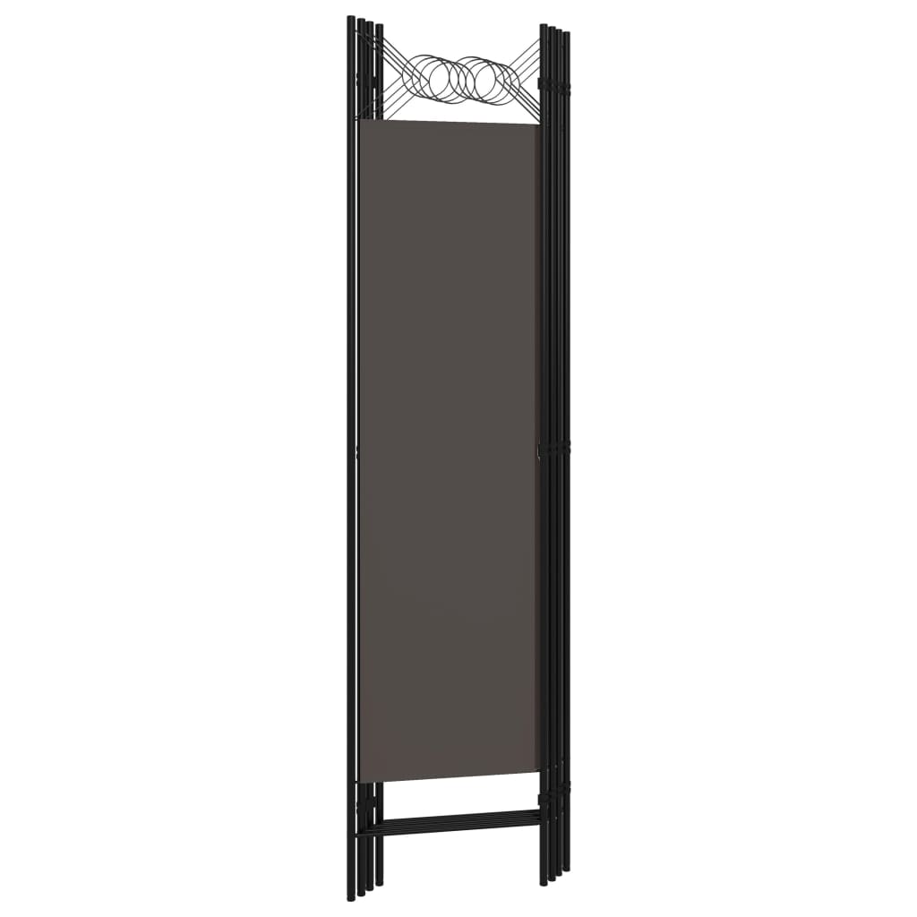 Biombo Divisor De 4 Paneles Gris 160X180 Cm