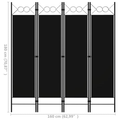 Biombo Divisor De 4 Paneles 160X180 Cm