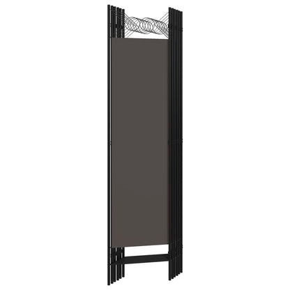 Biombo Divisor De 6 Paneles Gris 240X180 Cm