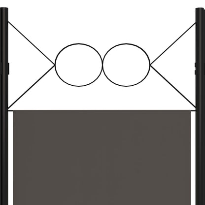 Biombo Divisor De 6 Paneles Gris 240X180 Cm