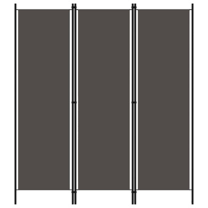 Biombo Divisor De 3 Paneles Gris 150X180 Cm