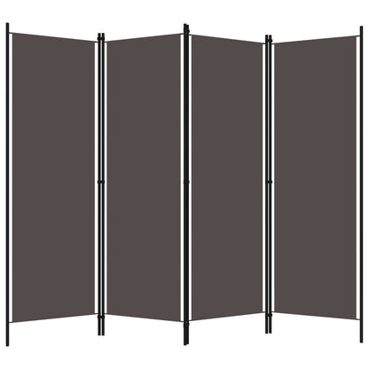 Biombo Divisor De 4 Paneles Gris 200X180 Cm