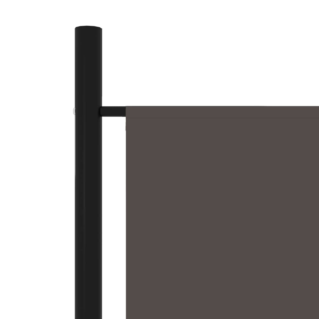 Biombo Divisor De 5 Paneles Gris 250X180 Cm